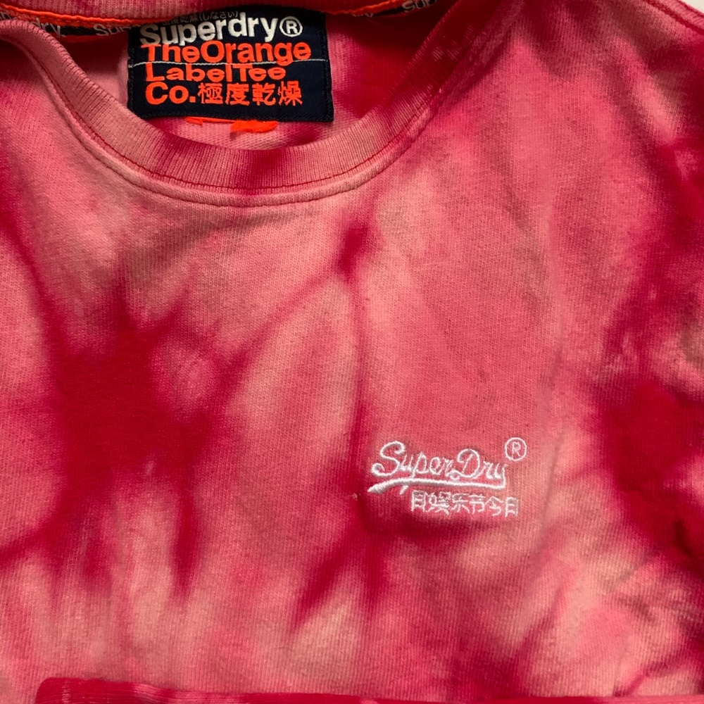 Custom red tie-dye long sleeve